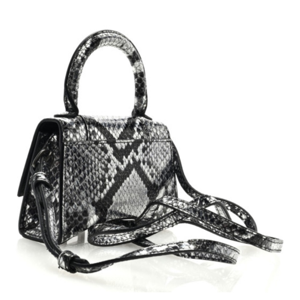 Balenciaga Shiny Calfskin Python Effect Hourglass… - image 2